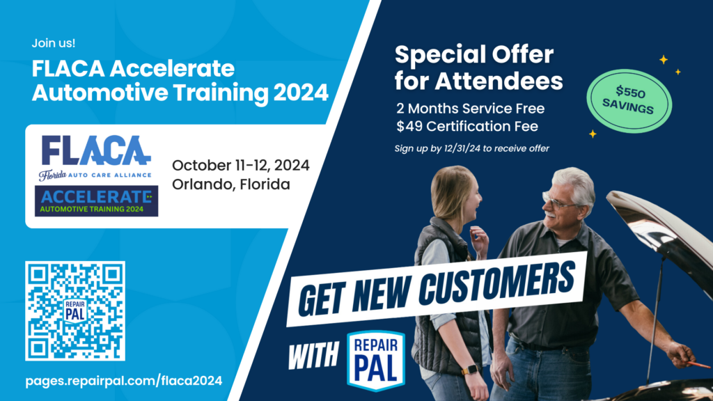 FLACA Accelerate Training Conference (Florida Auto Care Alliance) 2024 - RepairPal