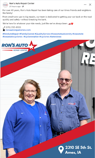 Meet the Team - Ron's Auto Repair Center, Ames Iowa