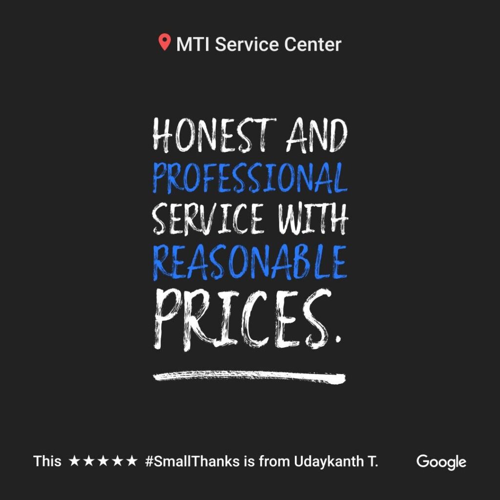 MTI Service Center Indiana auto repair shop customer review