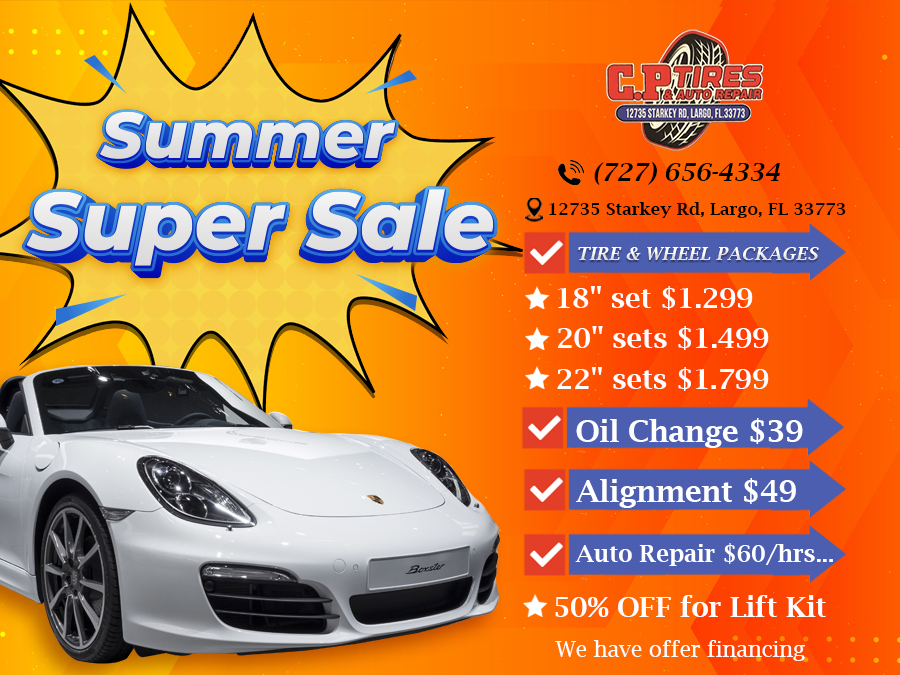 Summer sale promotion to get customers to come in for summer repair car maintenance