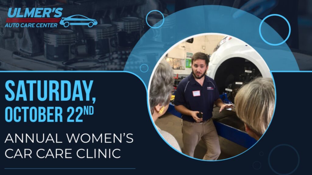 Ulmer’s Annual Women’s Car Care Clinic was hosted in 2022, where their team engaged with attendees, explained car maintenance tips and answered questions in a welcoming, educational environment. This event is designed to empower participants with valuable car care knowledge and skills.