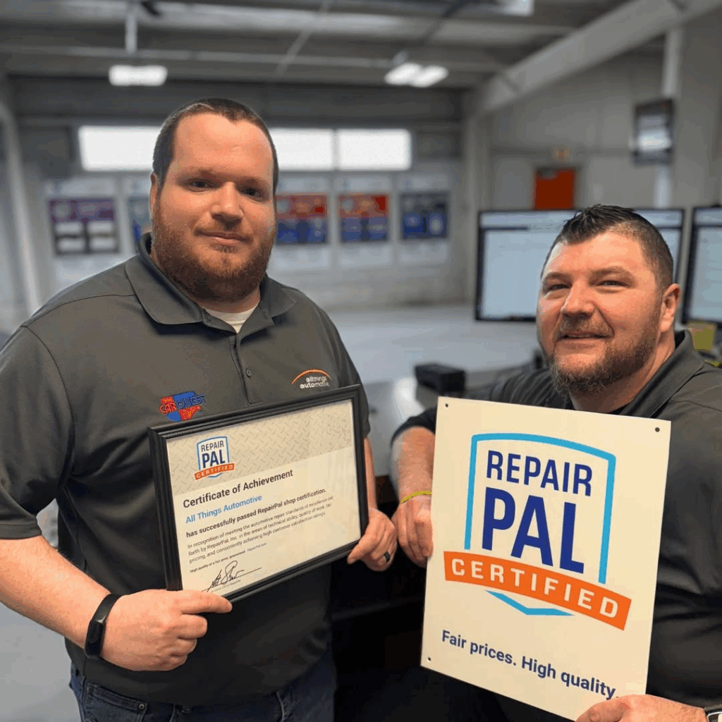 RepairPal Certified Shop, All Things Automotive (McConnellburg, PA), highlights their Certifications on social media.